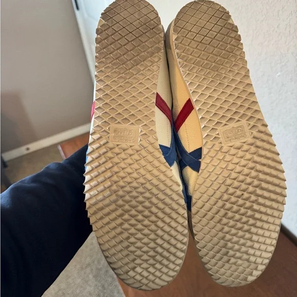 Onitsuka Tiger by Asics White and Blue Men's Sneakers - Picture 3 of 3